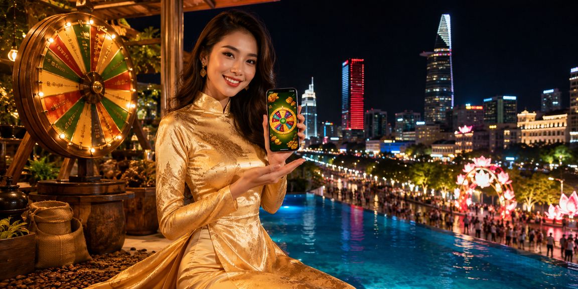 Không gian roulette tại Thành phố Hồ Chí Minh với áo dài và thông điệp chơi có trách nhiệm